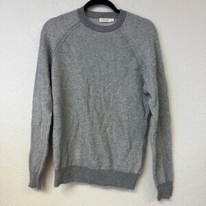 Suit Supply Cashmere Crew Neck Sweater Gray Size Medium